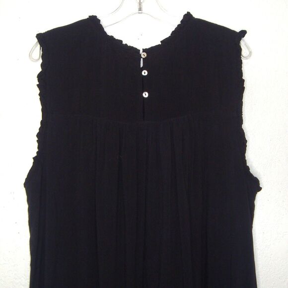 Everleigh Pleated Embroidered Ruffle Trim Sleeveless Dress Size XXL - Picture 11 of 11